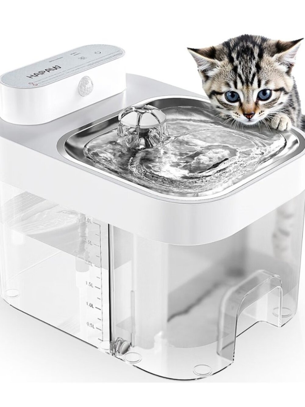 HAPAW P002 3L Smart Pet Water Fountain WiFi Wireless App Control